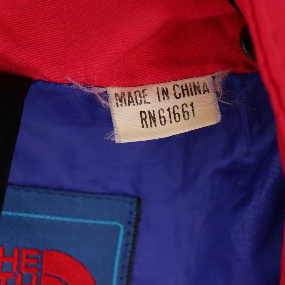 The North Face Extreme Vintage 90s Colorblock Ski Jacket Men's Size L Red Blue